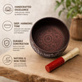 Shalinindia Tibetan Singing Bowl with Wooden Mallet, Meditation Bowl