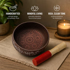Shalinindia Tibetan Singing Bowl with Wooden Mallet, Meditation Bowl