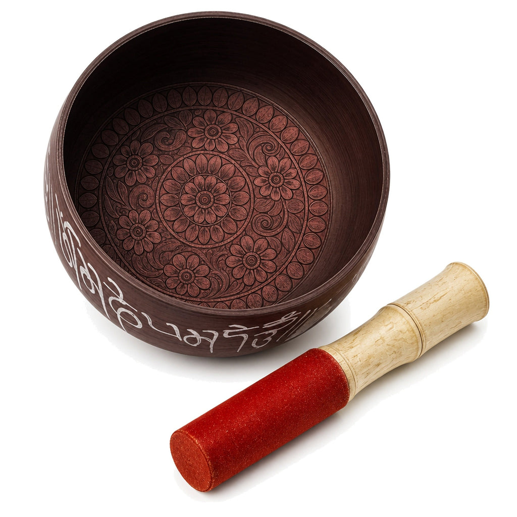 Shalinindia Tibetan Singing Bowl with Wooden Mallet, Meditation Bowl