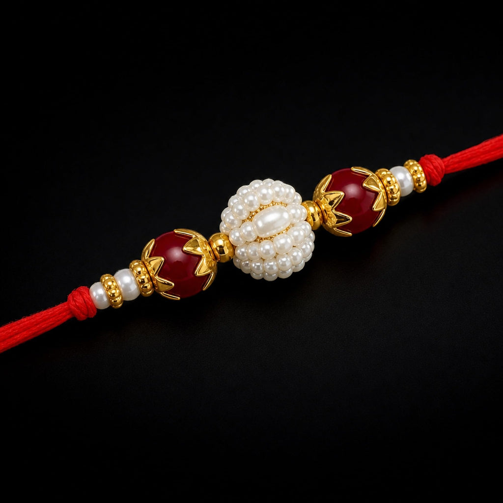 Shalin India Red Rakhi for Brother, Bhaiya - Rakhi Thread Bracelet, Raksha