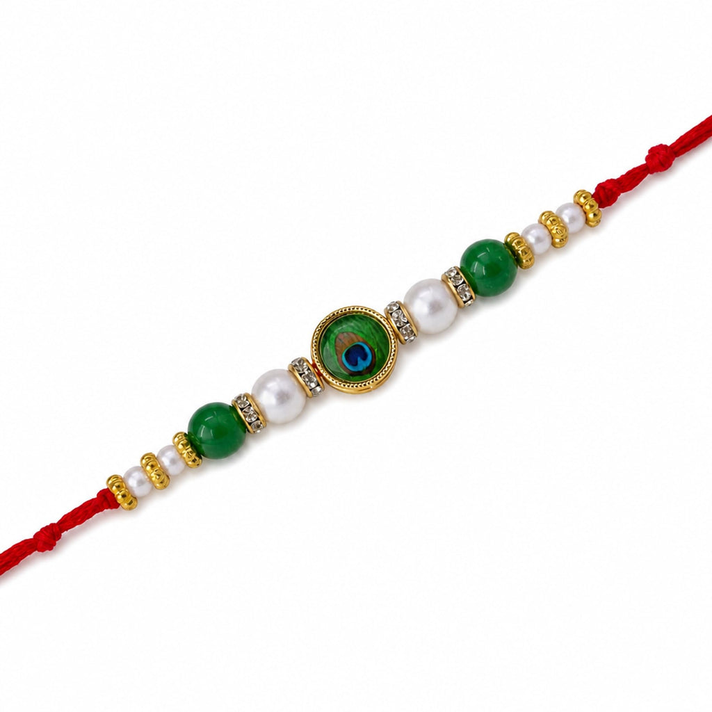 Shalin India Peacock Rakhi for Brother, Bhaiya - Rakhi Thread Bracelet