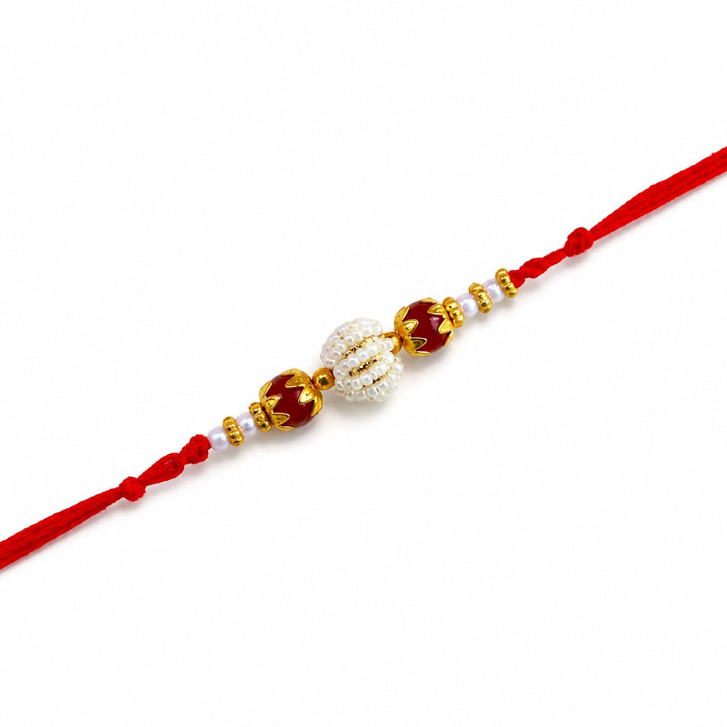 Shalin India Red Rakhi for Brother, Bhaiya - Rakhi Thread Bracelet, Raksha