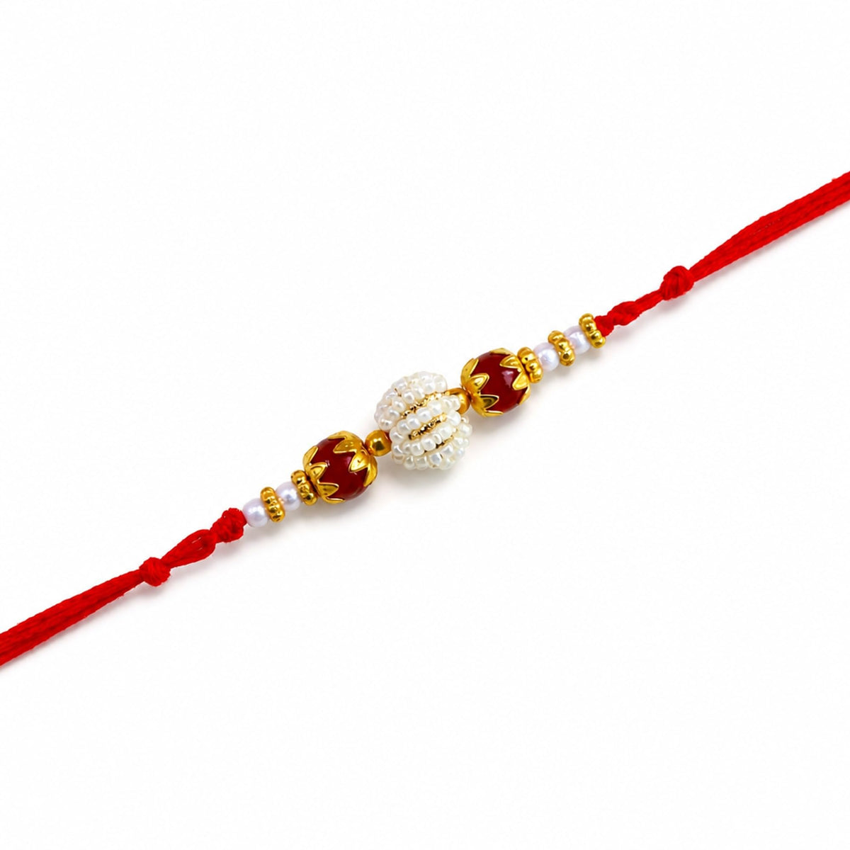 Shalin India Red Rakhi for Brother, Bhaiya - Rakhi Thread Bracelet, Raksha