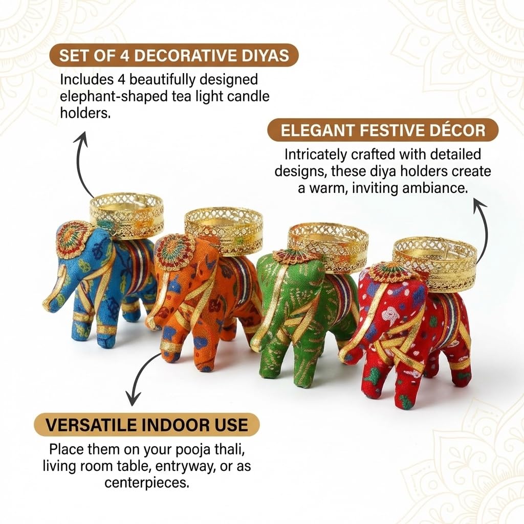 Traditional Tea Light Candle Holders - Decorative Diyas