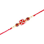 Shalin India Red Rakhi for Brother, Bhaiya - Rakhi Thread Bracelet, Raksha