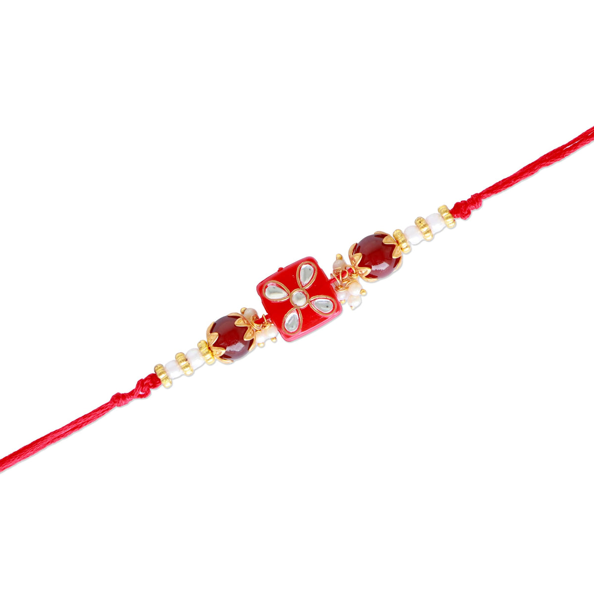 Shalin India Red Rakhi for Brother, Bhaiya - Rakhi Thread Bracelet, Raksha