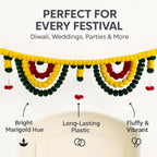 ShalinIndia Artificial Marigold Toran Door Hanging - Diwali Festival Home