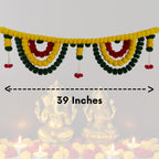 ShalinIndia Artificial Marigold Toran Door Hanging - Diwali Festival Home
