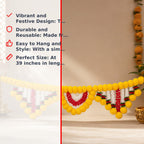 ShalinIndia Artificial Marigold Toran Door Hanging - Diwali Festival Home