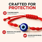 7-Knot Blue Evil Eye Bracelet Set of 2 Rakhi for Brother - Protection