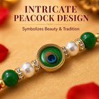 Shalin India Peacock Rakhi for Brother, Bhaiya - Rakhi Thread Bracelet