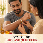 Shalin India Red Rakhi for Brother, Bhaiya - Rakhi Thread Bracelet, Raksha