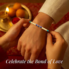 Blue Evil Eye Bracelet Set of 2 Rakhi for Brother - Protection Kabbalah