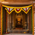 ShalinIndia Artificial Marigold Toran Door Hanging - Diwali Festival Home