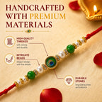 Shalin India Peacock Rakhi for Brother, Bhaiya - Rakhi Thread Bracelet