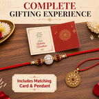 Shalin India Red Rakhi for Brother, Bhaiya - Rakhi Thread Bracelet, Raksha