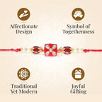 Shalin India Red Rakhi for Brother, Bhaiya - Rakhi Thread Bracelet, Raksha