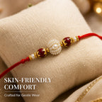 Shalin India Red Rakhi for Brother, Bhaiya - Rakhi Thread Bracelet, Raksha