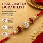 Shalin India Red Rakhi for Brother, Bhaiya - Rakhi Thread Bracelet, Raksha