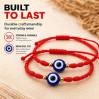 7-Knot Blue Evil Eye Bracelet Set of 2 Rakhi for Brother - Protection