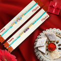 Blue Evil Eye Bracelet Set of 2 Rakhi for Brother - Protection Kabbalah