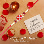 Shalin India Red Rakhi for Brother, Bhaiya - Rakhi Thread Bracelet, Raksha